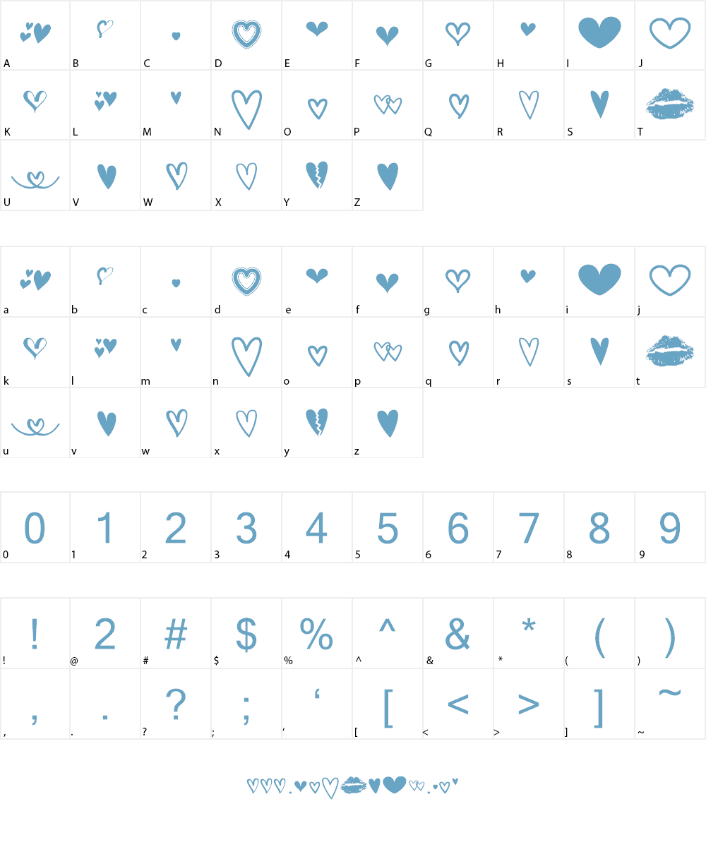 MF Love Dings 2 Font Character